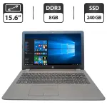 Ноутбук HP 250 G6 / 15.6" (1366x768) TN / Intel Celeron N3060 (2 ядра по 1.6 - 2.48 GHz) / 8 GB DDR3 / 240 GB SSD / Intel Graphics / WebCam б/в