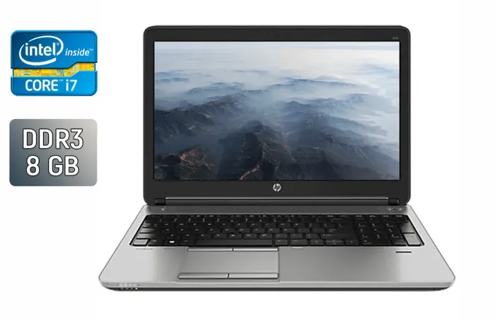 Ноутбук HP ProBook 650 G1 / 15.6" (1920x1080) TN / Intel Core i7-4800MQ (4 (8) ядра по 2.7 - 3.7 GHz) / 8 GB DDR3 / 120 GB SSD / Intel HD Graphics 4600 / WebCam / Fingerprint б/в - зображення 1