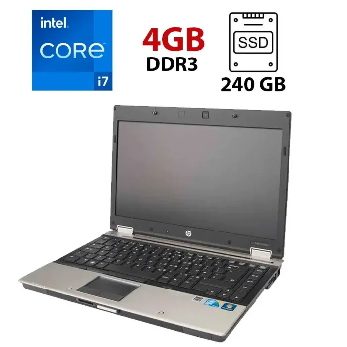 Ноутбук HP EliteBook 8440p / 14" (1600x900) TN / Intel Core i7-620M (2 (4) ядра по 2.7-3.3 GHz) / 4 GB DDR3 / 240 GB SSD /HD Graphics б/в - зображення 1