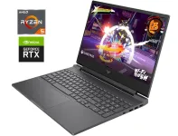 Ігровий ноутбук HP Victus 15-fb2082wm / 15.6" (1920x1080) IPS / AMD Ryzen 5 8645HS (6 (12) ядер по 4.3 - 5.0 GHz) / 8 GB DDR5 / 256 GB SSD NVMe / nVidia GeForce RTX 4050, 6 GB GDDR6, 96-bit / WebCam б/в