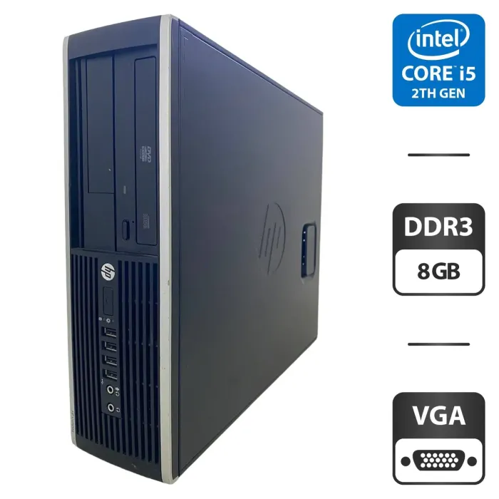 Комп'ютер HP Compaq 6200 Pro SFF / Intel Core i5-2400 (4 ядра по 3.1 - 3.4 GHz) / 8 GB DDR3 / 250 GB HDD / Intel HD Graphics 2000 / DVD-ROM б/в - зображення 1