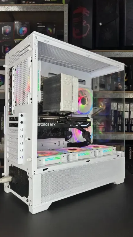 Збірка під замовлення: ігровий ПК GameMax Vista AW White Tower / AMD Ryzen 5 7500F (6 (12) ядер по 3.7 - 5.0 GHz) / 32 GB DDR5 / 2000 GB SSD M.2 / nVidia GeForce RTX 4070 Super, 12 GB GDDR6X, 192-bit / 750W - зображення 8