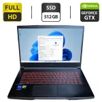 Ігровий ноутбук MSI GF63 Thin 11UC / 15.6" (1920x1080) IPS / Intel Core i5-11400H (6 (12) ядер по 2.7 - 4.5 GHz) / 8 GB DDR4 / 512 GB SSD / nVidia GeForce GTX 1650 Max-Q, 4 GB GDDR5, 128-bit / WebCam б/в