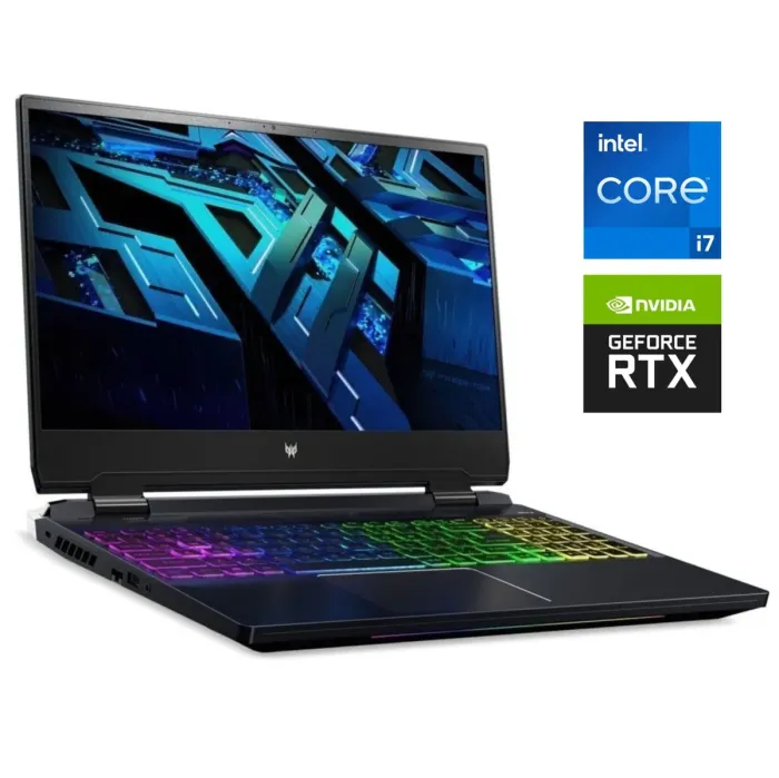 Ігровий ноутбук Acer Predator Helios 300 PH315-55 / 15,6" (1920x1080) IPS / Intel Core i7-12700H (14 (20) ядер по 3,5 - 4,7 ГГц) / 16 ГБ DDR4 / 512 ГБ SSD / nVidia GeForce RTX 3060, 6 ГБ GDDR6, 192-біт / Веб-камера / Win 11 б/в - изображение 1