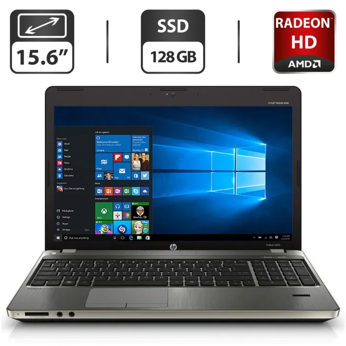 Ноутбук HP ProBook 4535s / 15.6" (1366x768) TN / AMD A6-3420M (4 ядра по 1.5 - 2.4 GHz) / 8 GB DDR3 / 128 GB SSD / AMD Radeon HD 7470M, 1 GB GDDR3, 64-bit / WebCam / DVD-ROM б/в - зображення 1