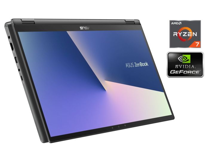 Ігровий ультрабук-трансформер Asus ZenBook Flip 15 Q508UG / 15.6" (1920x1080) IPS Touch / AMD Ryzen 7 5700U (8 (16) ядер по 1.8 - 4.3 GHz) / 8 GB DDR4 / 512 GB SSD NVMe / nVidia GeForce MX450, 2 GB GDDR5, 64-bit / WebCam б/в - зображення 1