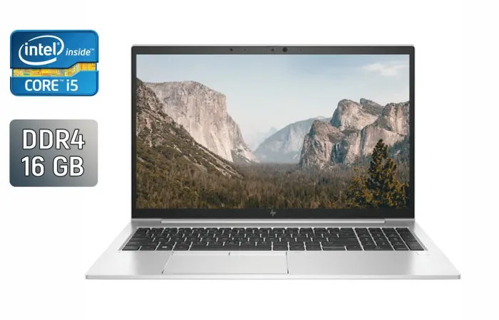 Ультрабук Б-клас HP EliteBook 850 G7 / 15.6" (1920x1080) IPS / Intel Core i5-10210U (4 (8) ядра по 1.6 - 4.2 GHz) / 16 GB DDR4 / 512 GB SSD / Intel UHD Graphics / Fingerprint / WebCam / Windows 10 б/в - зображення 1