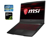 Ігровий ноутбук Б-клас MSI GF65 Thin 9SD / 15.6" (1920x1080) IPS / Intel Core i7-9750H (6 (12) ядер по 2.6 - 4.5 GHz) / 16 GB DDR4 / 512 GB SSD / nVidia GeForce GTX 1660 Ti, 6 GB GDDR6, 192-bit / WebCam б/в
