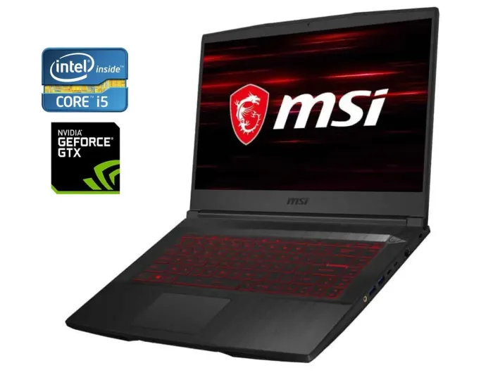 Ігровий ноутбук Б-клас MSI GF65 Thin 9SD / 15.6" (1920x1080) IPS / Intel Core i7-9750H (6 (12) ядер по 2.6 - 4.5 GHz) / 16 GB DDR4 / 512 GB SSD / nVidia GeForce GTX 1660 Ti, 6 GB GDDR6, 192-bit / WebCam б/в - зображення 1