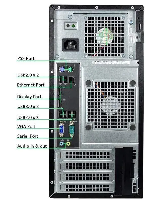 Комп'ютер Dell OptiPlex 9020 Tower / Intel Core i5-4430 (4 ядра по 3.0 - 3.2 GHz) / 8 GB DDR3 / 320 GB HDD / Intel HD Graphics 4600 / DVD-ROM б/в - зображення 5