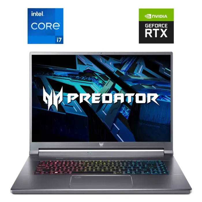 Ігровий ноутбук Acer Predator Triton 500 SE PT516-52s / 16" (2560x1600) IPS / Intel Core i7-12700H (14 (20) ядер по 2,3 - 4,7 ГГц) / 16 ГБ DDR5 / 1000 ГБ SSD NVMe / nVidia GeForce RTX 3070 Ti, 8 ГБ GDDR6, 256-біт / WebCam б/в - зображення 1
