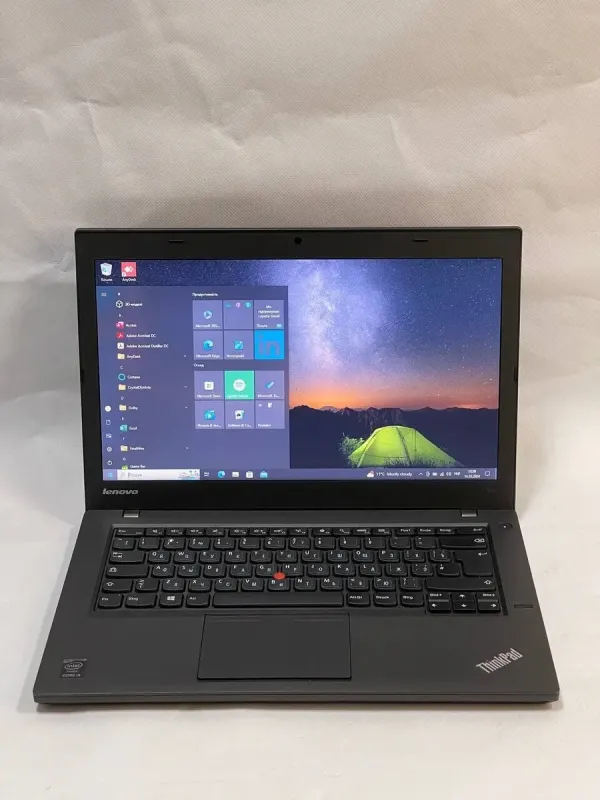 Ноутбук Lenovo ThinkPad T440 / 14" (1366x768) TN / Intel Core i5-4300U (2 (4) ядра по 1.9 - 2.9 GHz) / 8 GB DDR3 / 256 GB SSD / Intel HD Graphics 4400 / WebCam / Два АКБ б/в - зображення 2