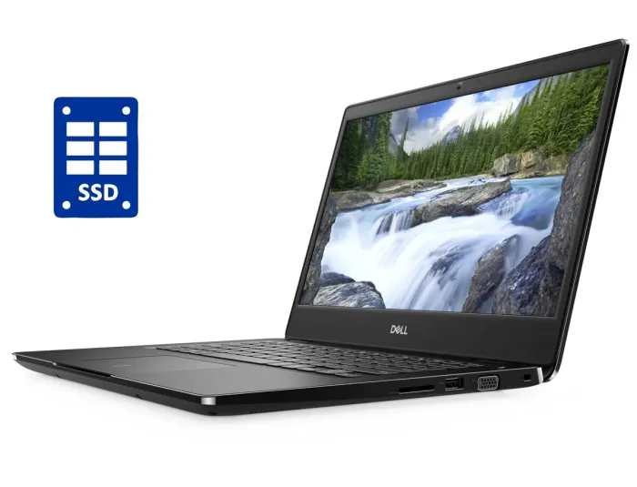 Ультрабук Dell Latitude 3400 / 14" (1366x768) IPS / Intel Core i3-8145U (2 (4) ядра по 2.1 - 3.9 GHz) / 8 GB DDR4 / 256 GB SSD NVMe / Intel UHD Graphics / WebCam / Win 10 Pro б/в - зображення 1