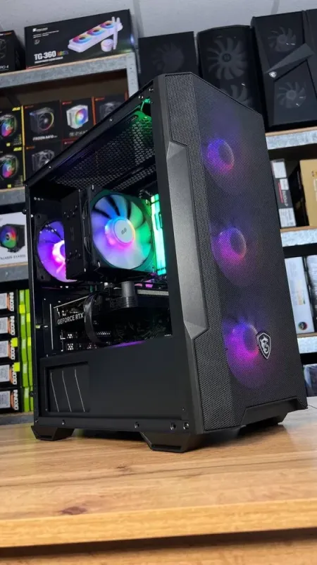 Збірка під замовлення: комп'ютер MSI MAG Forge M100R Black Tower / AMD Ryzen 5 7500F (6 (12) ядер по 3.7 - 5.0 GHz) / 16 GB DDR5 / 1000 GB SSD M.2 / nVidia GeForce RTX 4060, 8 GB GDDR6, 128-bit / 650W - зображення 3