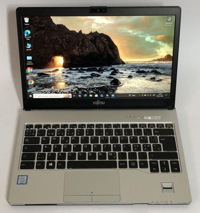 Ноутбук Б-клас Fujitsu LifeBook E756 / 15.6" (1920x1080) IPS / Intel Core i5-8250U (4 (8) ядра по 1.6 - 3.4 GHz) / 8 GB DDR4 / 256 GB SSD / Intel UHD Graphics 620 / WebCam / Win 10 Pro б/в - зображення 2