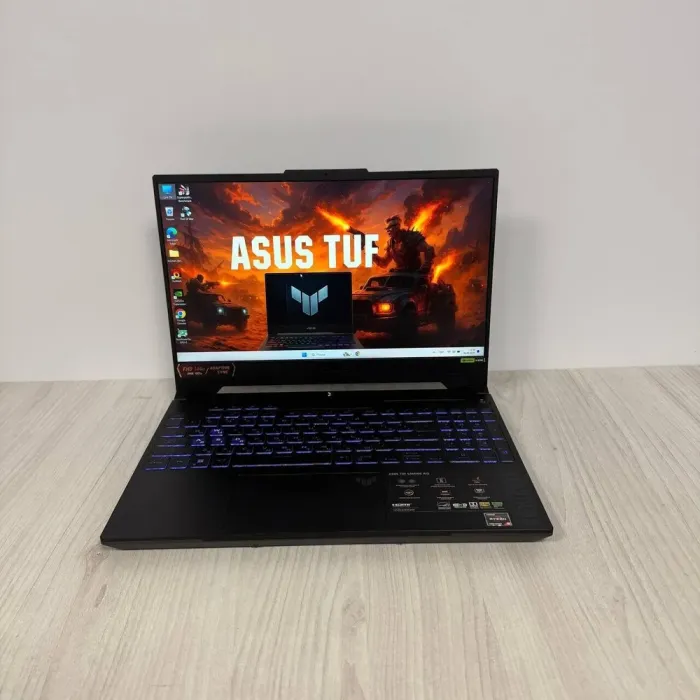 Ігровий ноутбук Asus TUF Gaming A15 FA507NU / 15.6" (1920x1080) IPS / AMD Ryzen 5 7535HS (6 (12) ядер по 3,3 - 4,55 ГГц) / 16 ГБ DDR5 / 512 ГБ SSD NVMe / nVidia GeForce RTX 4050, 6 ГБ GDDR6, 96-біт / WebCam б/в - зображення 2
