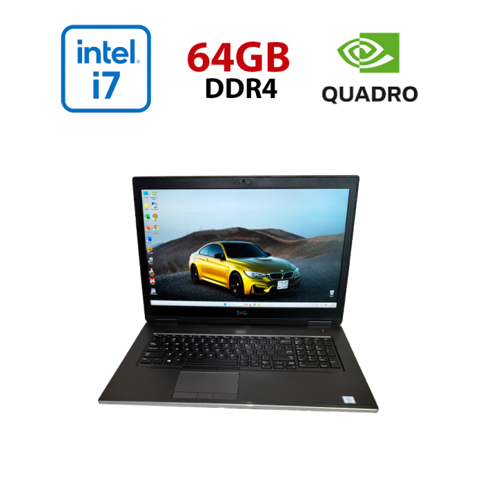 Мобільна робоча станція Dell Precision 7740 / 17,3" (1920x1080) IPS / Intel Core i7-9750H (6 (12) ядер по 2,6 - 4,5 ГГц) / 64 ГБ DDR4 / 1000 ГБ SSD / nVidia Quadro RTX 4000, 8 ГБ GDDR6, 256-біт / HDMI / WebCam б/в - изображение 1