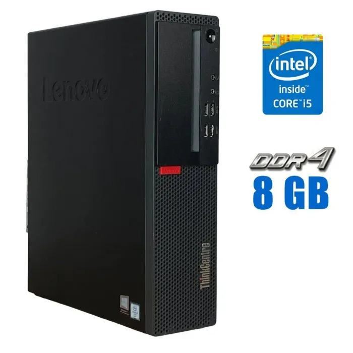 Комп'ютер Lenovo ThinkCentre M910s SFF / Intel Core i5-6500 (4 ядра 3,2 - 3,6 ГГц) / 8 ГБ DDR4 / 240 ГБ SSD / Intel HD Graphics 530 / VGA б/в - зображення 1