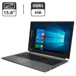 Ноутбук Б-клас Toshiba Tecra A50-C / 15.6" (1366x768) TN / Intel Core i5-6200U (2 (4) ядра по 2.3 - 2.8 GHz) / 8 GB DDR3 / 240 GB SSD / Intel HD Graphics 520 / WebCam б/в