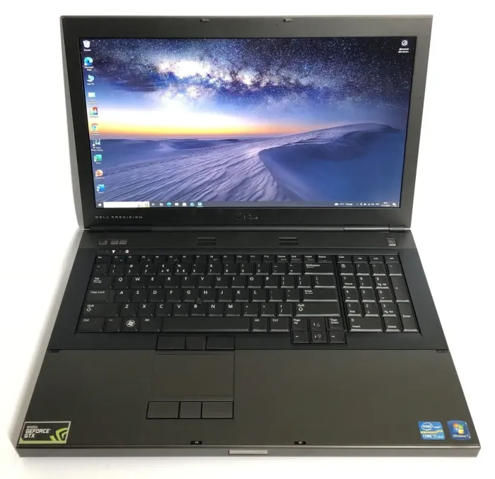 Мобільна робоча станція Dell Precision M6600 / 17,3" (1920x1080) TN / Intel Core i7-2620M (2 (4) ядра по 2,7 - 3,4 ГГц) / 8 ГБ DDR3 / 256 ГБ SSD / nVidia Quadro 3000M, 2 ГБ GDDR5, 256-біт / DVD-ROM б/в - зображення 2