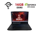 Ігровий ноутбук Б-класу MSI Bravo 15 C7VE / 15,6" (1920x1080) IPS / AMD Ryzen 5 7535HS (6 (12) ядер по 3,3 - 4,55 ГГц) / 16 ГБ DDR5 / 512 ГБ SSD / nVidia GeForce RTX 4050, 6 ГБ GDDR6, 96-біт / WebCam б/в