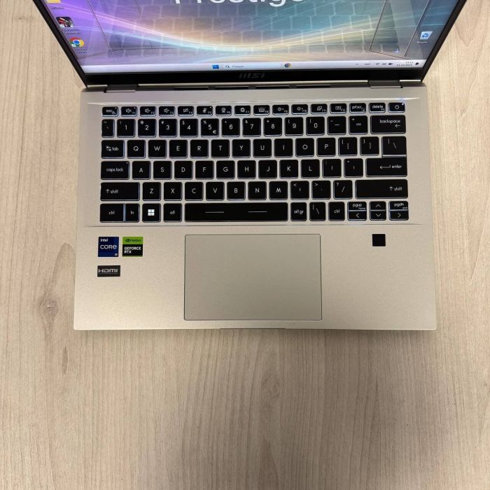 Ігровий ультрабук MSI Prestige 14 H B13UCX / 14" (1920x1200) IPS / Intel Core i9-13900H (14 (20) ядер по 2,6 - 5,4 ГГц) / 32 ГБ DDR5 / 512 ГБ SSD NVMe / nVidia GeForce RTX 2050, 4 ГБ GDDR6, 64-біт / WebCam б/в - зображення 7