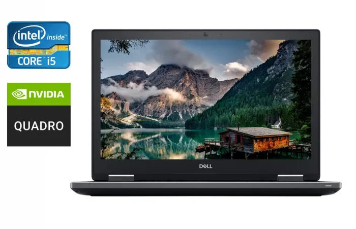 Мобільна робоча станція Dell Precision 7530 / 15.6" (1920x1080) IPS / Intel Core i5-8300H (4 (8) ядра по 2.3 - 4.0 GHz) / 32 GB DDR4 / 512 GB SSD / nVidia Quadro P2000, 4 GB GDDR5, 128-bit / WebCam / Windows 10 б/в - зображення 1