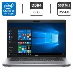 Ультрабук Б-клас Dell Latitude 5411 / 14" (1920x1080) IPS / Intel Core i5-10400H (4 (8) ядра по 2.6 - 4.6 GHz) / 8 GB DDR4 / 256 GB SSD M.2 / Intel UHD Graphics / WebCam / Windows 10 б/в