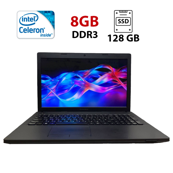 Ноутбук Б-клас Lenovo G500 / 15.6" (1366x768) TN / Intel Celeron 1005M (2 ядра по 1.9 GHz) / 8 GB DDR3 / 128 GB SSD / Intel HD Graphics / WebCam б/в - зображення 1