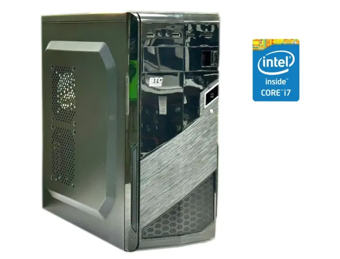 ПК BTC A408 Tower / Intel Core i7-9700 (8 ядер по 3.0 - 4.7 GHz) / 8 GB DDR4 / 256 GB SSD / Intel UHD Graphics 630 / Win 10 б/в - зображення 1