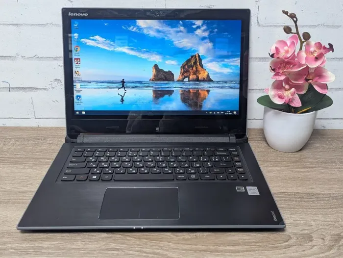 Ноутбук-трансформер Б-клас Lenovo IdeaPad Flex 14 / 14" (1366x768) TN / Intel Core i3-4010U (2 (4) ядра по 1.7 GHz) / 8 GB DDR3 / 128 GB SSD / Intel HD Graphics 4400 / WebCam б/в - зображення 4