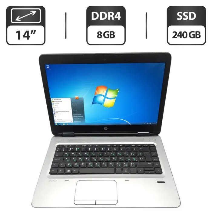Ноутбук Б-клас HP ProBook 640 G2 / 14" (1366x768) TN / Intel Core i5-6200U (2 (4) ядра по 2.3 - 2.8 GHz) / 8 GB DDR4 / 240 GB SSD / Intel HD Graphics 520 / WebCam б/в - зображення 1
