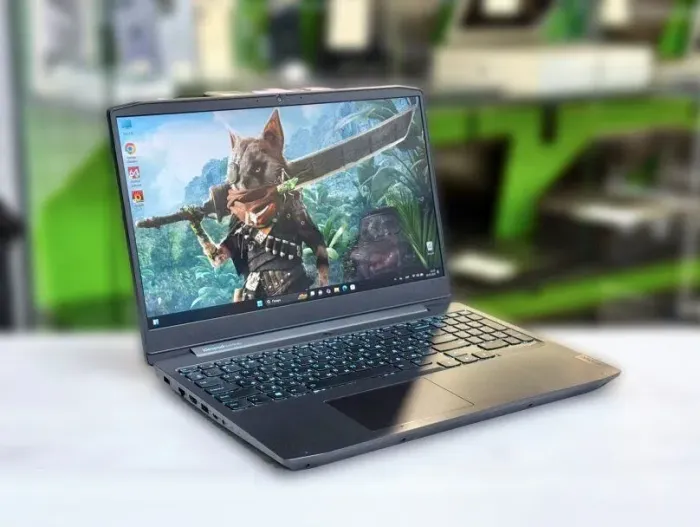 Ігровий ноутбук Lenovo Ideapad Gaming 3 15ARH05 / 15.6" (1920x1080) IPS / AMD Ryzen 5 4600H (6 (12) ядер по 3.0 - 4.0 GHz) / 16 GB DDR4 / 256 GB SSD M.2 + 1000 GB HDD / nVidia GeForce GTX 1650 Ti, 4GB GDDR6, 128-bit / WebCam / Win 11 б/в - зображення 3