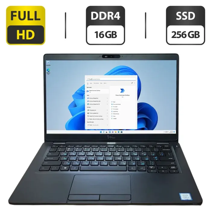 Ультрабук Dell Latitude 5300 / 13.3" (1920x1080) TN / Intel Core i5-8265U (4 (8) ядра по 1.6 - 3.9 GHz) / 16 GB DDR4 / 256 GB SSD / Intel UHD Graphics 620 / WebCam б/в - зображення 1