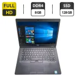 Ноутбук Dell Latitude 5480 / 14" (1920x1080) IPS / Intel Core i5-7300U (2 (4) ядра по 2.6 - 3.5 GHz) / 8 GB DDR4 / 128 GB SSD / Intel HD Graphic 620 / WebCam б/в