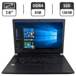 Ноутбук Toshiba Tecra A40-D / 14" (1366x768) TN / Intel Core i5-7300U (2 (4) ядра по 2.6 - 3.5 GHz) / 8 GB DDR4 / 128 GB SSD / Intel HD Graphics 620 / WebCam б/в