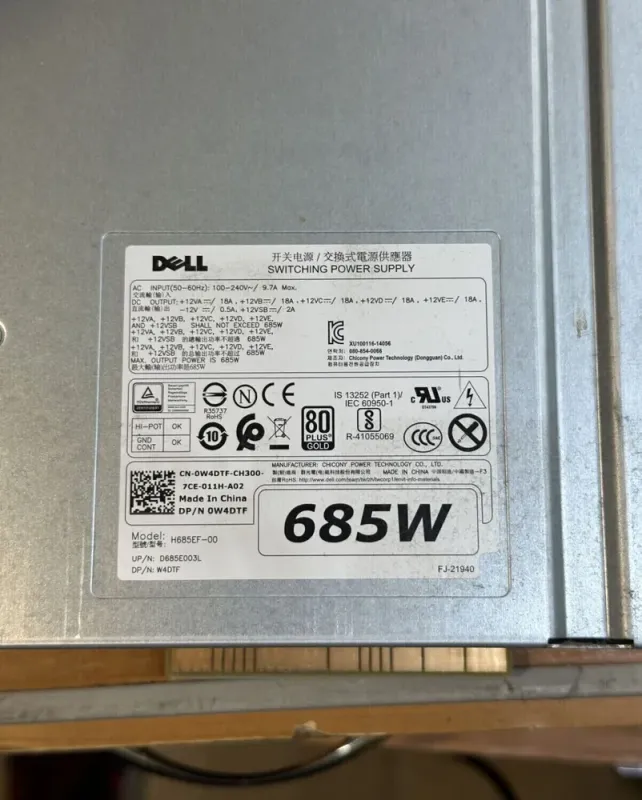 Системний блок Dell Precision 5810 Tower / Intel Xeon E5-1630 v4 (4 (8) ядра по 3,7 - 4,0 ГГц) / 32 ГБ DDR4 ECC / 240 ГБ SSD / без відеокарти / 685 Вт / DVD-RW б/в - зображення 12