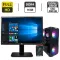 Комплект ПК: DarkFlash Aquarius Mesh Black Tower / Intel Core i5-7400 (4 ядра по 3.0 - 3.5 GHz) / 16 GB DDR4 / 250 GB SSD + 480 GB SSD / nVidia P106-100, 6 GB GDDR5, 192-bit / 300W + Монітор LG 24MB37PM-B / 24" (1920x1080) IPS + Мишка, кабелі підключе б/в