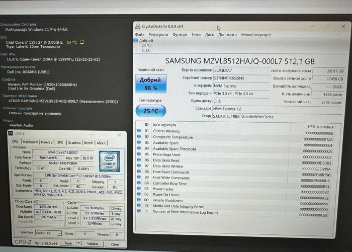 Ультрабук Б-клас Dell Latitude 5520 / 15,6" (1920x1080) IPS / Intel Core i7-1185G7 (4 (8) ядра по 3,0 - 4,8 ГГц) / 16 ГБ DDR4 / 512 ГБ SSD / Intel Iris Xe Graphics / WebCam б/в - зображення 12