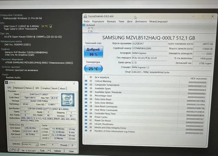 Ультрабук Б-клас Dell Latitude 5520 / 15,6" (1920x1080) IPS / Intel Core i7-1185G7 (4 (8) ядра по 3,0 - 4,8 ГГц) / 16 ГБ DDR4 / 512 ГБ SSD / Intel Iris Xe Graphics / WebCam б/в - зображення 12