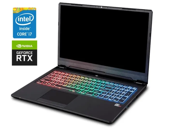 Ігровий ноутбук Clevo Lambda P960RF / 15.6" (1920x1080) IPS / Intel Core i7-9750H (6 (12) ядер по 2.6 - 4.5 GHz) / 16 GB DDR4 / 1000 GB SSD / nVidia GeForce RTX 2070 Max-Q, 8 GB GDDR6, 256-bit / WebCam б/в - зображення 1