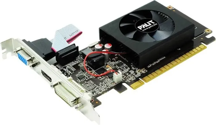 Дискретна відеокарта nVidia GeForce GT 610, 2 GB DDR3, 64-bit / 1x HMDI, 1x DVI, 1x VGA б/в - зображення 1