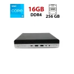 Неттоп HP ProDesk 600 G5 DM USFF / Intel Core i3-9100T (4 ядра по 3.1 - 3.7 GHz) / 16 GB DDR4 / 256 GB SSD M.2 NVMe / Intel UHD Graphics 630 / Win 11 Pro Lic б/в