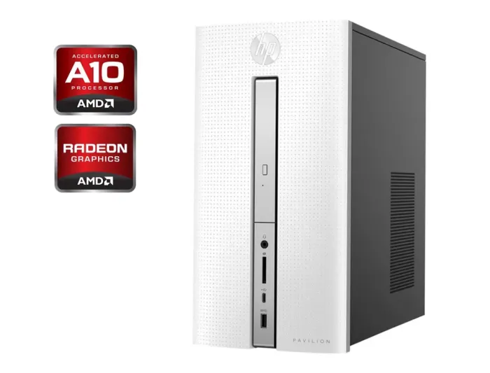 Ігровий ПК Б-клас HP Pavilion 570-p041ng Tower / AMD A10-9700 (4 ядра по 3.5 - 3.8 GHz) / 8 GB DDR4 / 256 GB SSD / AMD Radeon R5 M435, 2 GB GDDR5, 64-bit / Wi-Fi б/в - зображення 1