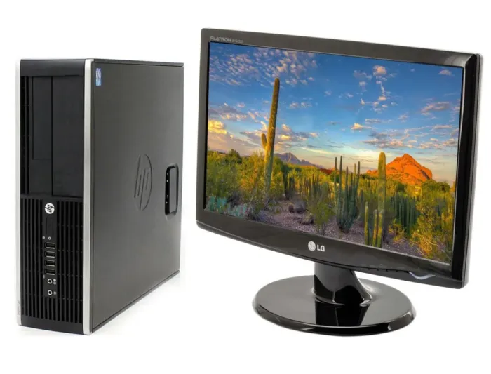 Комплект ПК Б-клас: HP Compaq Pro 6300 SFF / Intel Core i3-3220 (2 (4) ядра по 3.3 GHz) / 8 GB DDR3 / 500 GB HDD / Intel HD Graphics 2500 + Монітор LG Flatron W1943SS-PF / 19" (1366x768) TN / 1x VGA / VESA 100x100 б/в - зображення 1