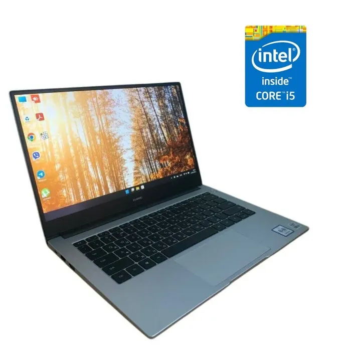 Ультрабук Huawei MateBook D 14 (NbB-WAH9) / 14" (1920x1080) IPS / Intel Core i5-10210U (4 (8) ядра по 1.6 - 4.2 GHz) / 16 GB DDR4 / 512 GB SSD M.2 / Intel UHD Graphics / WebCam / Win 11 Home б/в - зображення 1