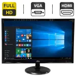 Монітор Fujitsu L line SL23T-1 / 23" (1920x1080) TN / VGA, HDMI / VESA 100x100 + Кабель живлення б/в