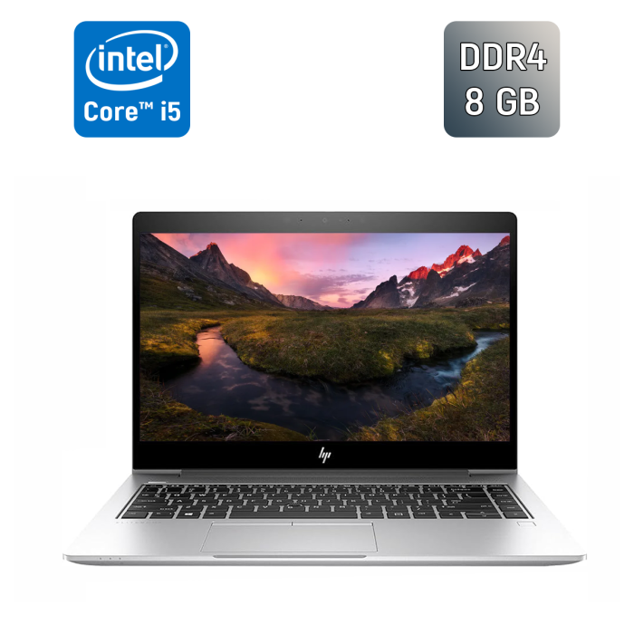 Ультрабук HP EliteBook 840 G6 / 14" (1920x1080) IPS / Intel Core i5-8265U (4 (8) ядра по 1.6 - 3.9 GHz) / 8 GB DDR4 / 240 GB SSD / Intel UHD Graphics 620 / WebCam / TouchID / Windows 10 б/в - изображение 1