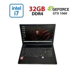 Ігровий ноутбук MSI MegaBook GS63 Stealth 8RE / 15.6" (1920x1080) IPS / Intel Core i7-8750H (6 (12) ядер по 2.2 - 4.1 GHz) / 32 GB DDR4 / 512 GB SSD / nVidia GeForce GTX 1060, 6 GB GDDR5, 192-bit / WebCam б/в