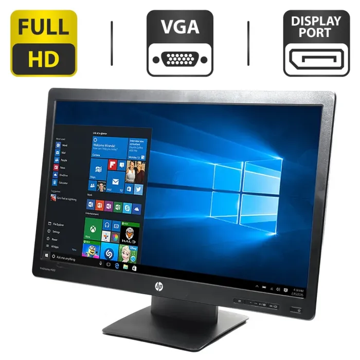 Монітор HP ProDisplay P232/23" (1920x1080) TN/VGA, DisplayPort/VESA 100x100 + Кабель живлення б/в - зображення 1